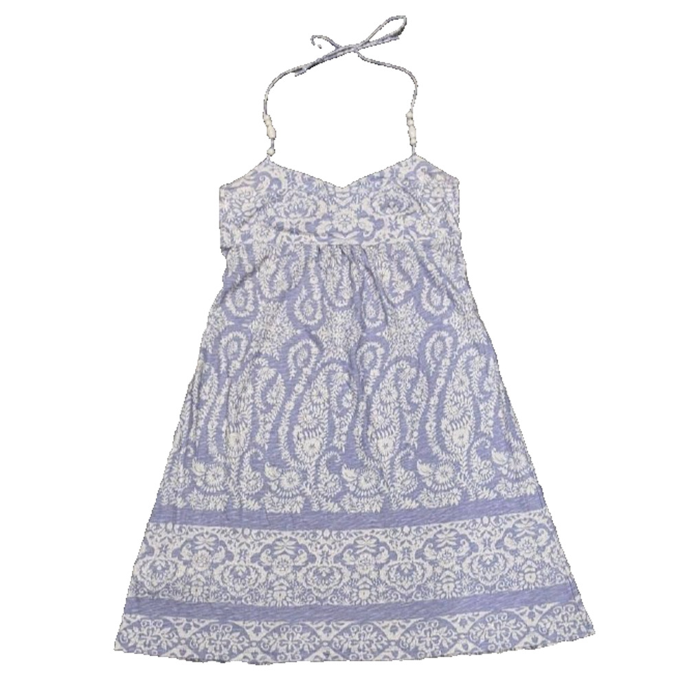 Tommy Bahama cotton halter preppy Y2K babydoll Dress Blue Small A006133 - Picture 7 of 7